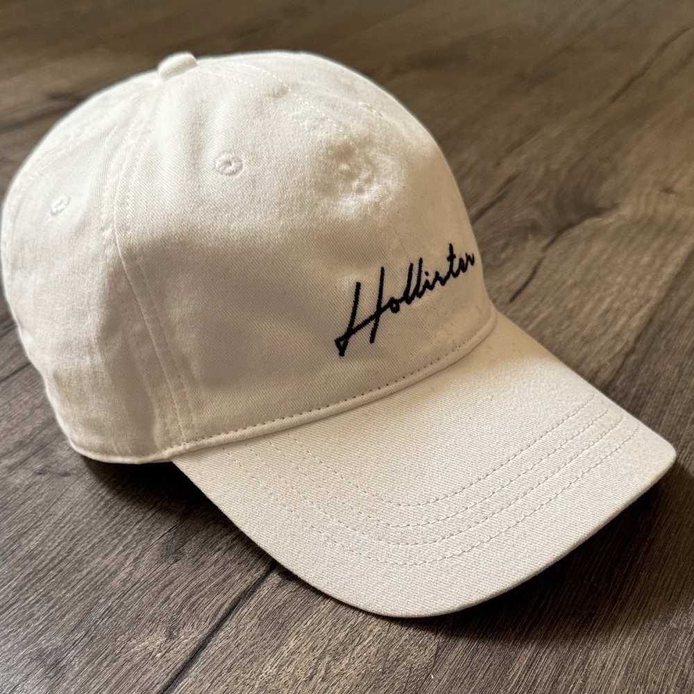 Hollister White Baseball Cap